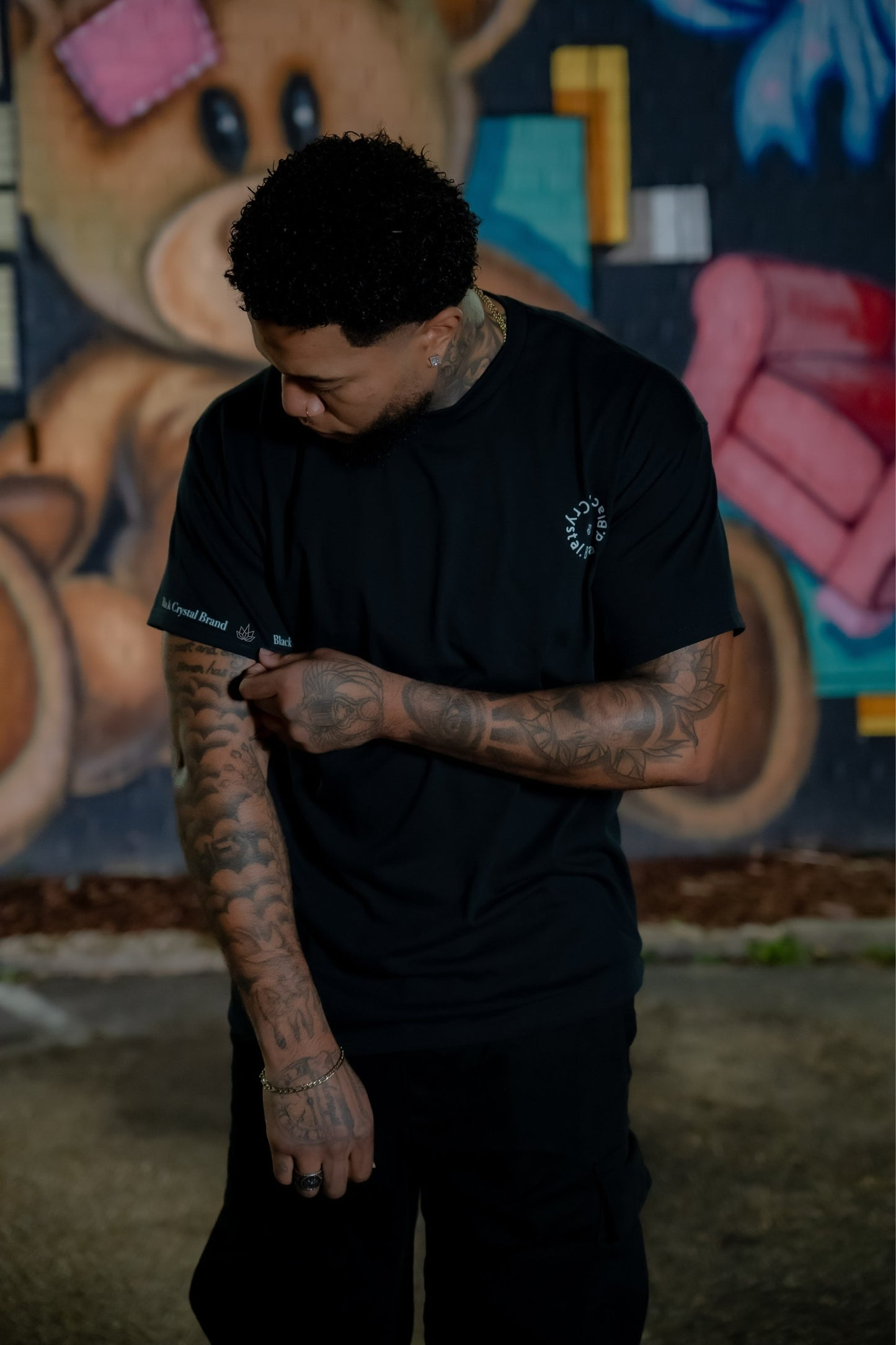 BlackCrystalBrand Short sleeve shirt
