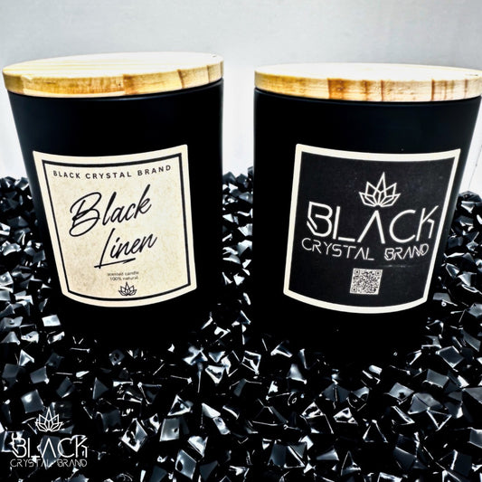 Black Linen Candle