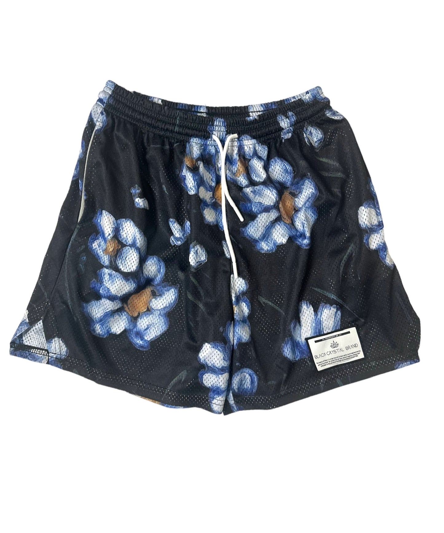 Daisy Print Mesh Shorts
