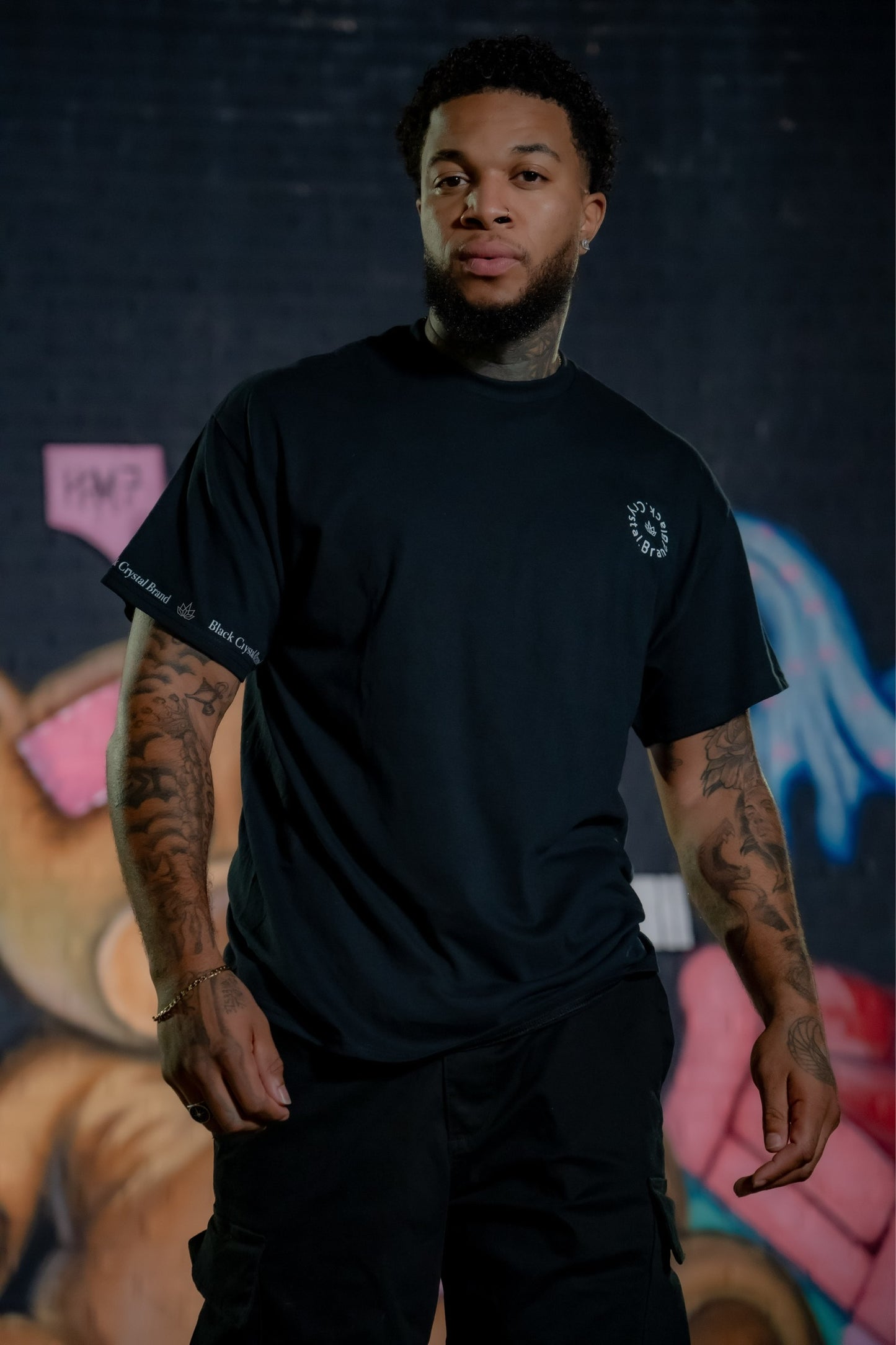 BlackCrystalBrand Short sleeve shirt