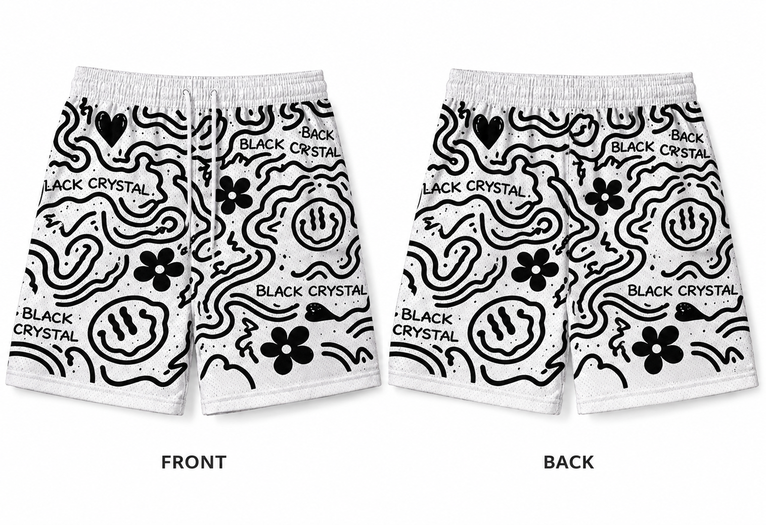 White flow shorts