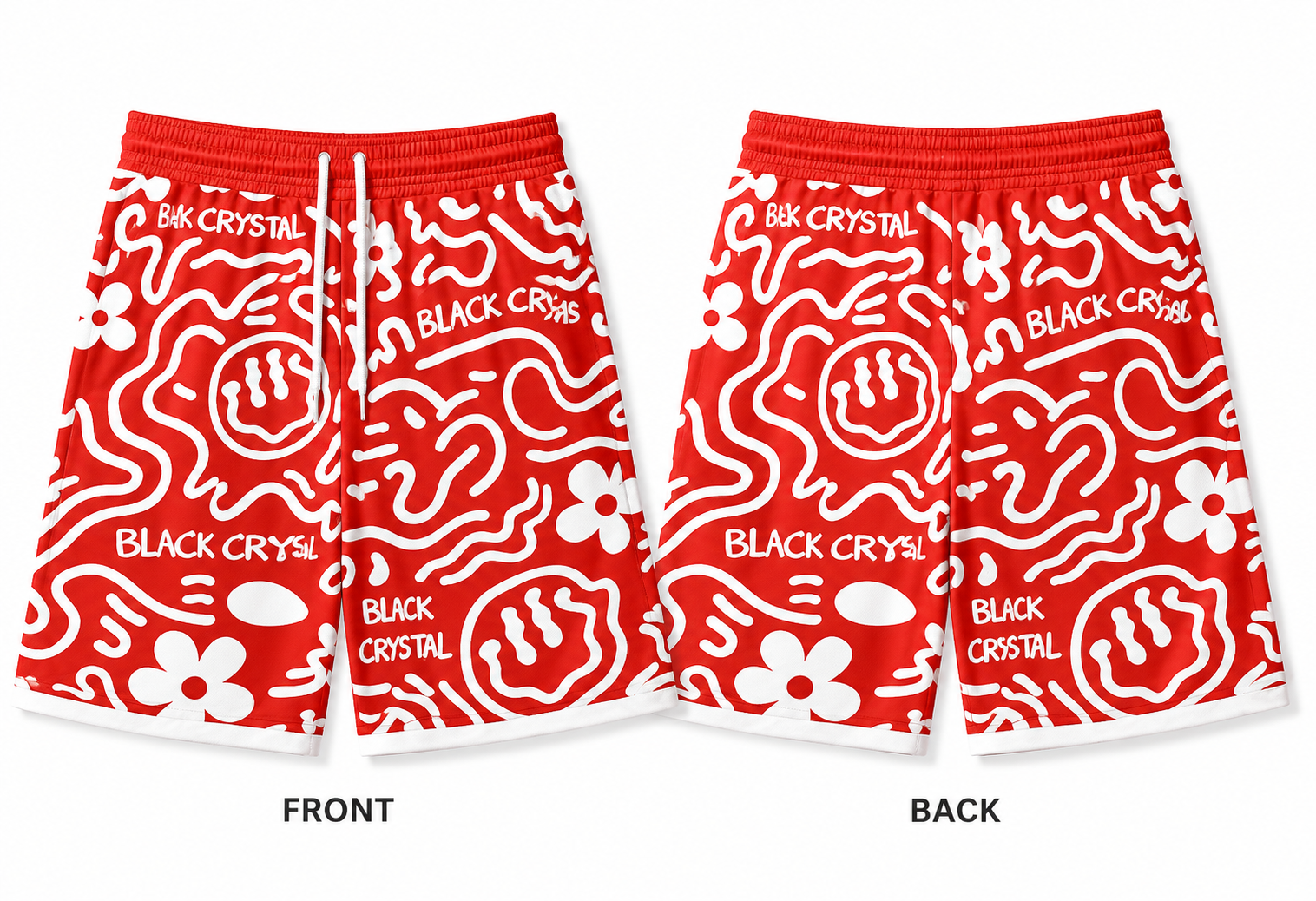 Red flow shorts