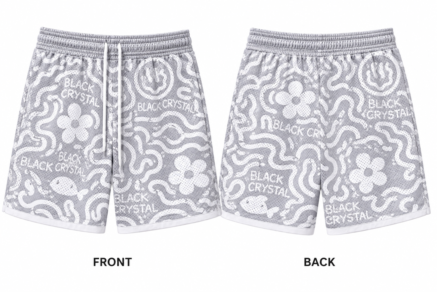 Gray flow shorts